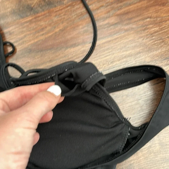 Black One Piece Bathing Suit with Lace Up Detail | Black One Piece | One Piece - Picture 8 of 11